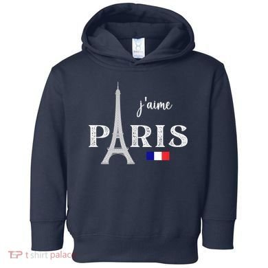 Paris France Eiffel Tower Souvenir Toddler Hoodie