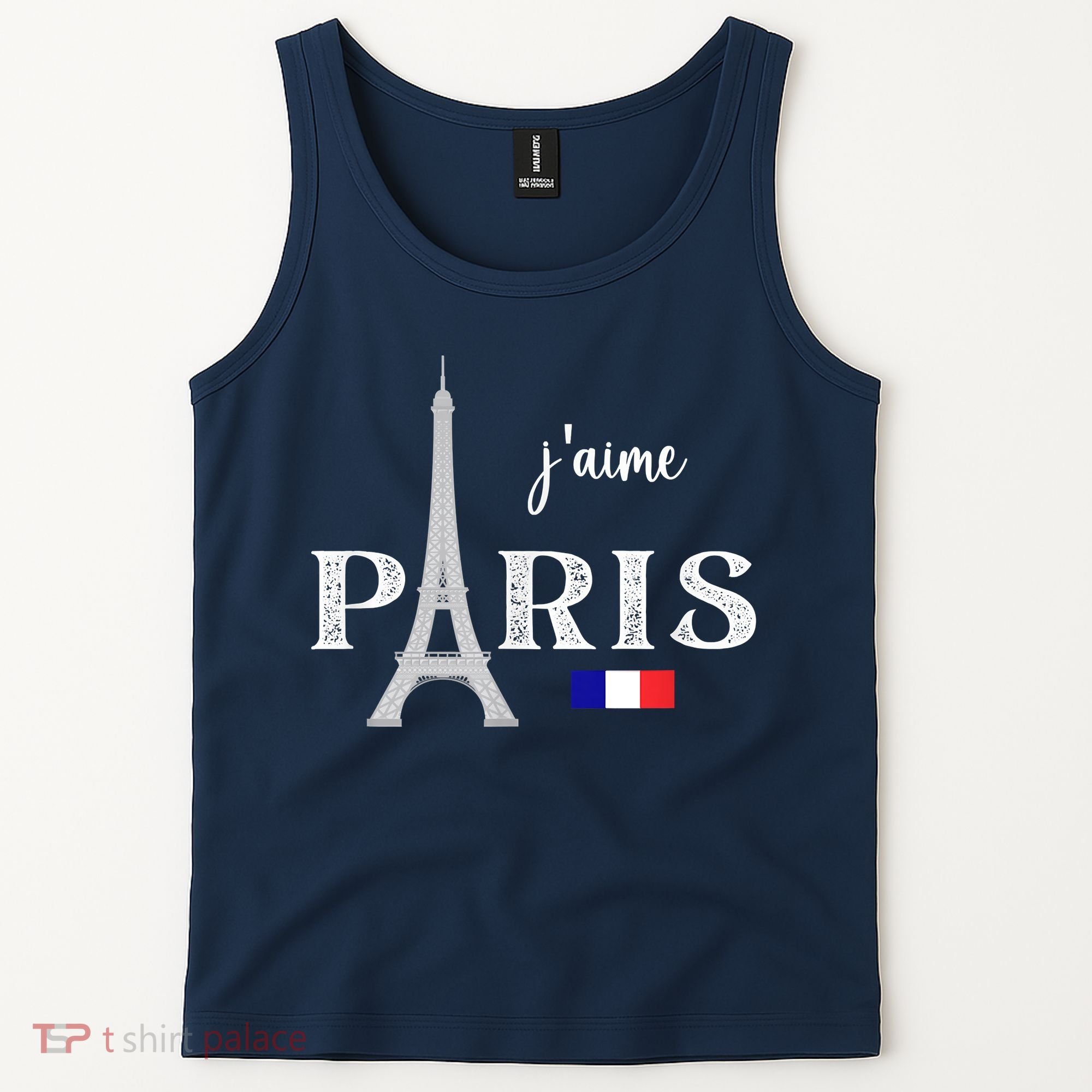 Paris France Eiffel Tower Souvenir Tank Top