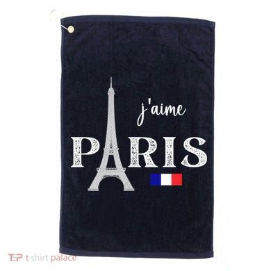 Paris France Eiffel Tower Souvenir Golf Towel
