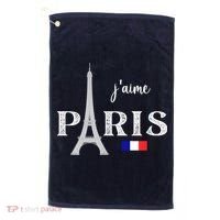 Paris France Eiffel Tower Souvenir Golf Towel thumb 0