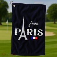 Paris France Eiffel Tower Souvenir Golf Towel thumb 1