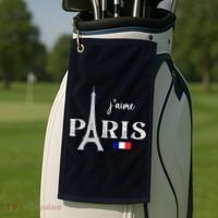 Paris France Eiffel Tower Souvenir Golf Towel thumb 2