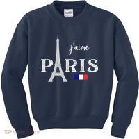Paris France Eiffel Tower Souvenir Kids Sweatshirt thumb 0