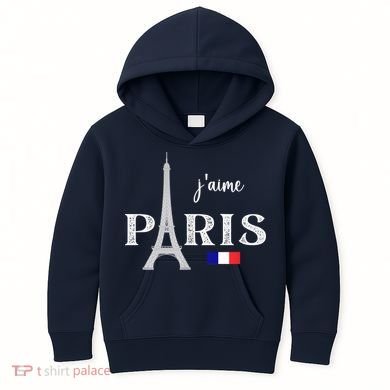 Paris France Eiffel Tower Souvenir Kids Hoodie