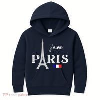 Paris France Eiffel Tower Souvenir Kids Hoodie thumb 0