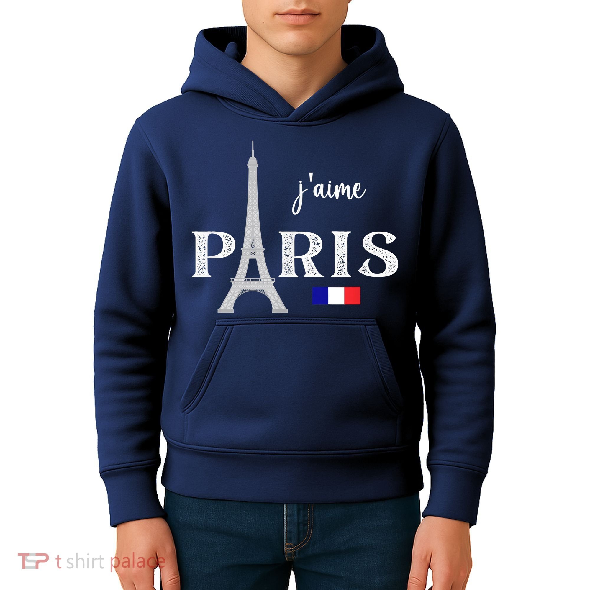Paris France Eiffel Tower Souvenir Kids Hoodie