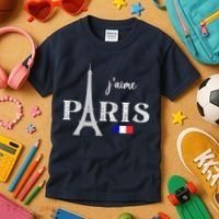 Paris France Eiffel Tower Souvenir Kids T-Shirt thumb 3