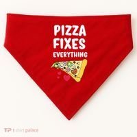 Pizza Fixes Everything USA-Made Doggie Bandana thumb 0