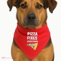 Pizza Fixes Everything USA-Made Doggie Bandana thumb 1