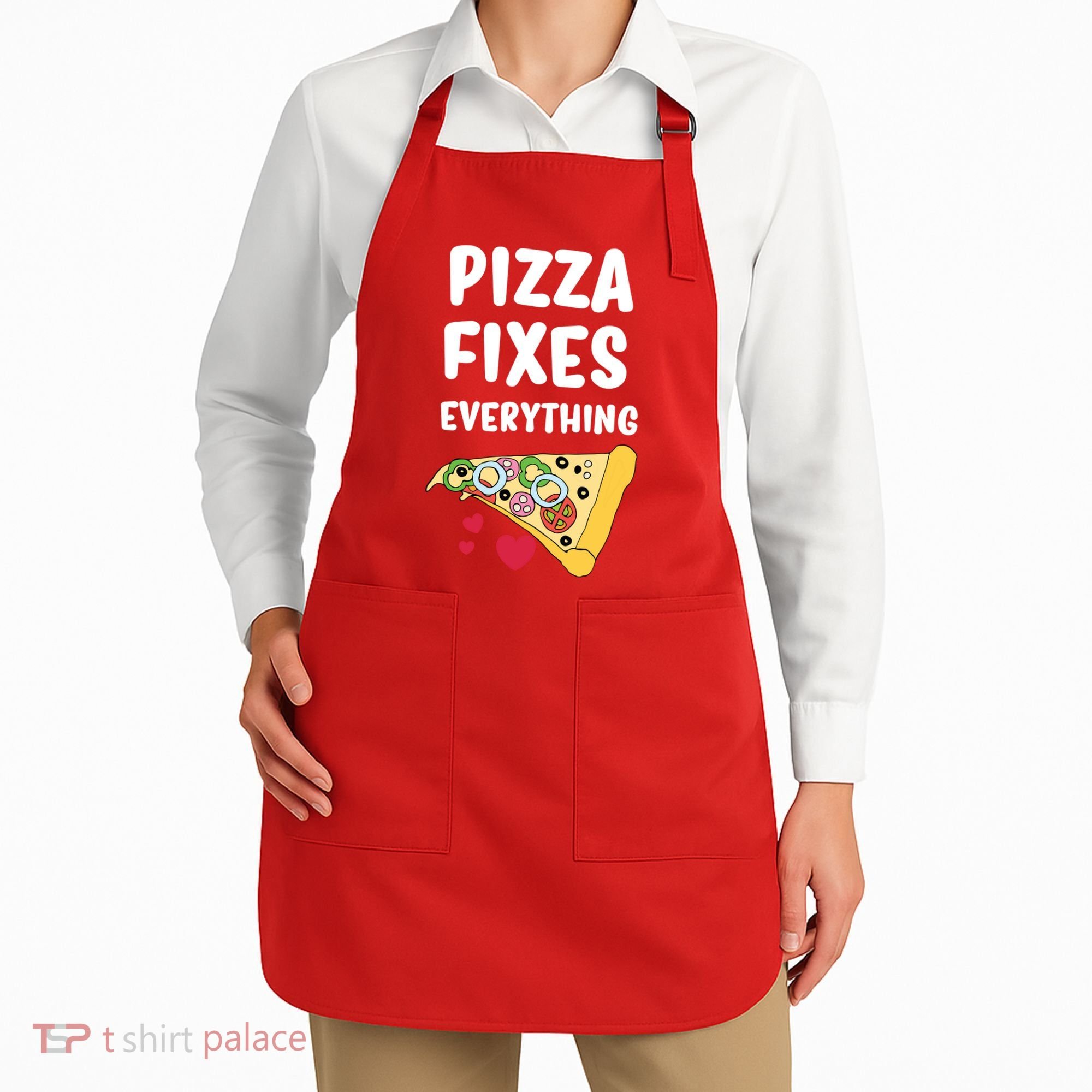 Pizza Fixes Everything Apron