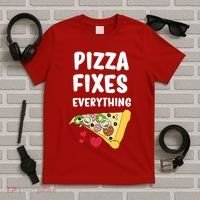 Pizza Fixes Everything T-Shirt thumb 5
