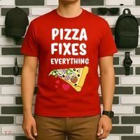Pizza Fixes Everything T-Shirt thumb 6