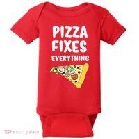 Pizza Fixes Everything Baby Bodysuit thumb 0