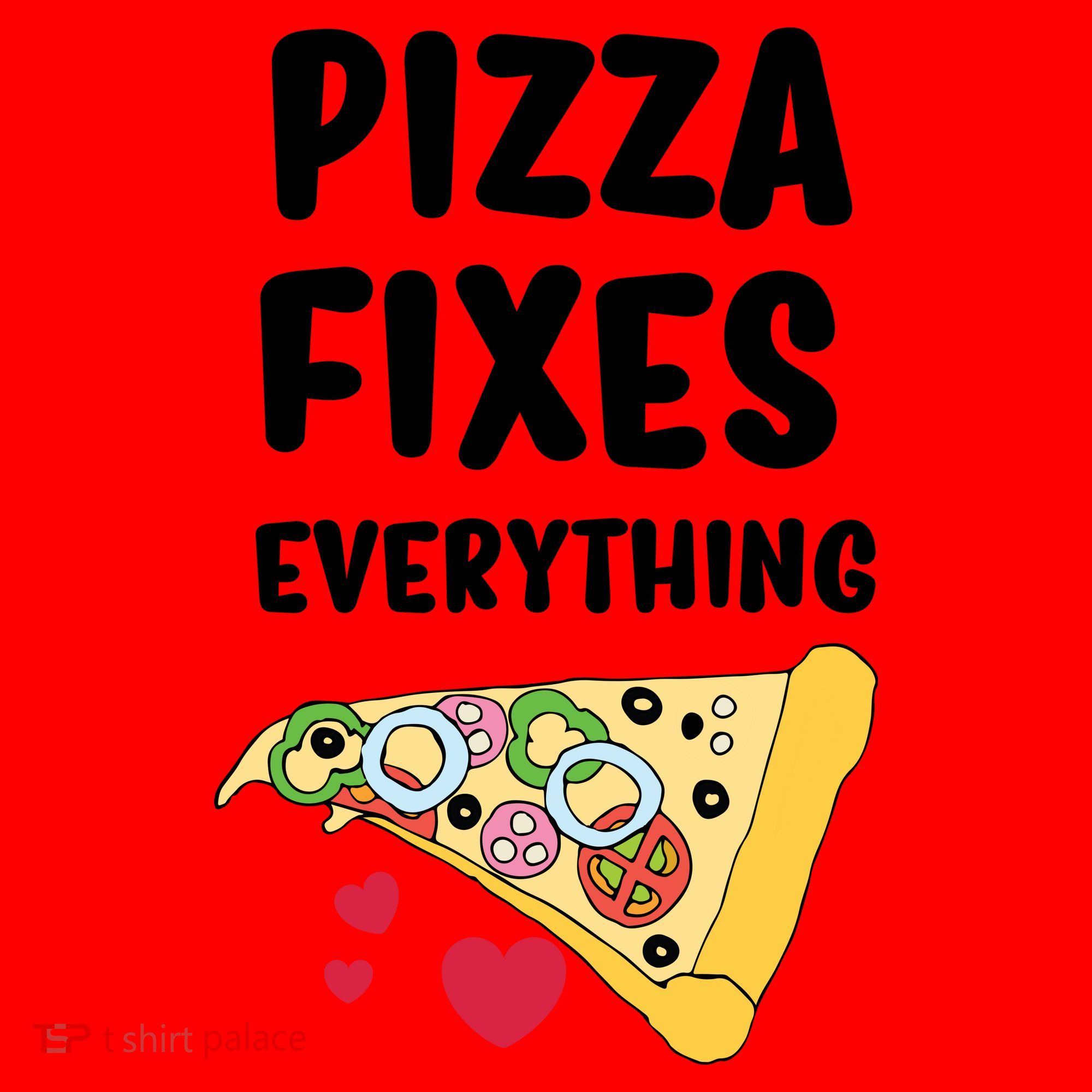 Pizza Fixes Everything Santa Hat