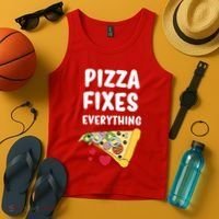 Pizza Fixes Everything Tank Top thumb 4
