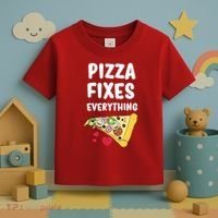 Pizza Fixes Everything Toddler T-Shirt thumb 3