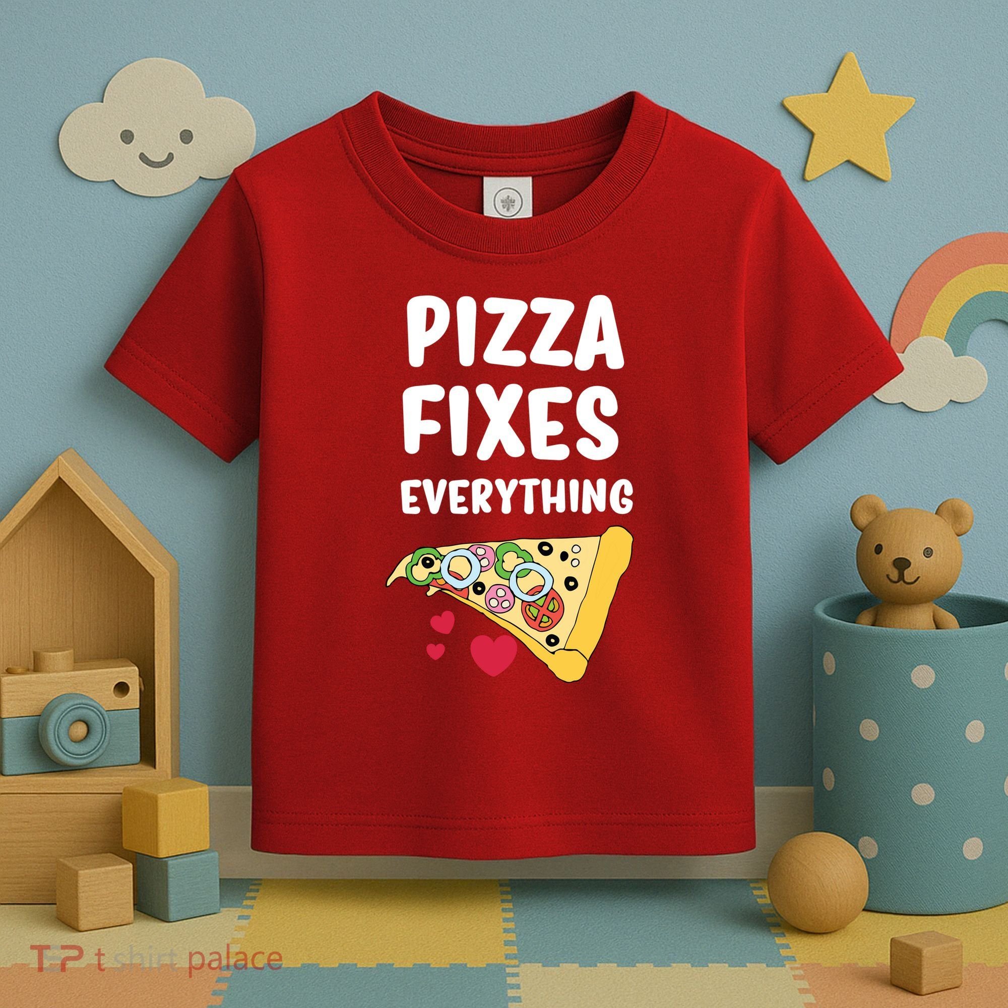 Pizza Fixes Everything Toddler T-Shirt