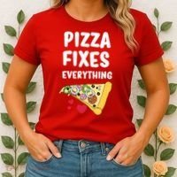Pizza Fixes Everything Women's T-Shirt thumb 2