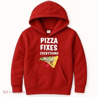 Pizza Fixes Everything Kids Hoodie
