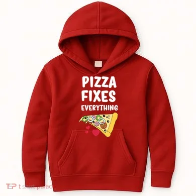 Pizza Fixes Everything Kids Hoodie