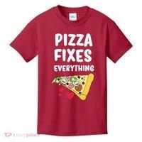 Pizza Fixes Everything Kids T-Shirt thumb 0