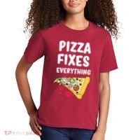 Pizza Fixes Everything Kids T-Shirt thumb 2
