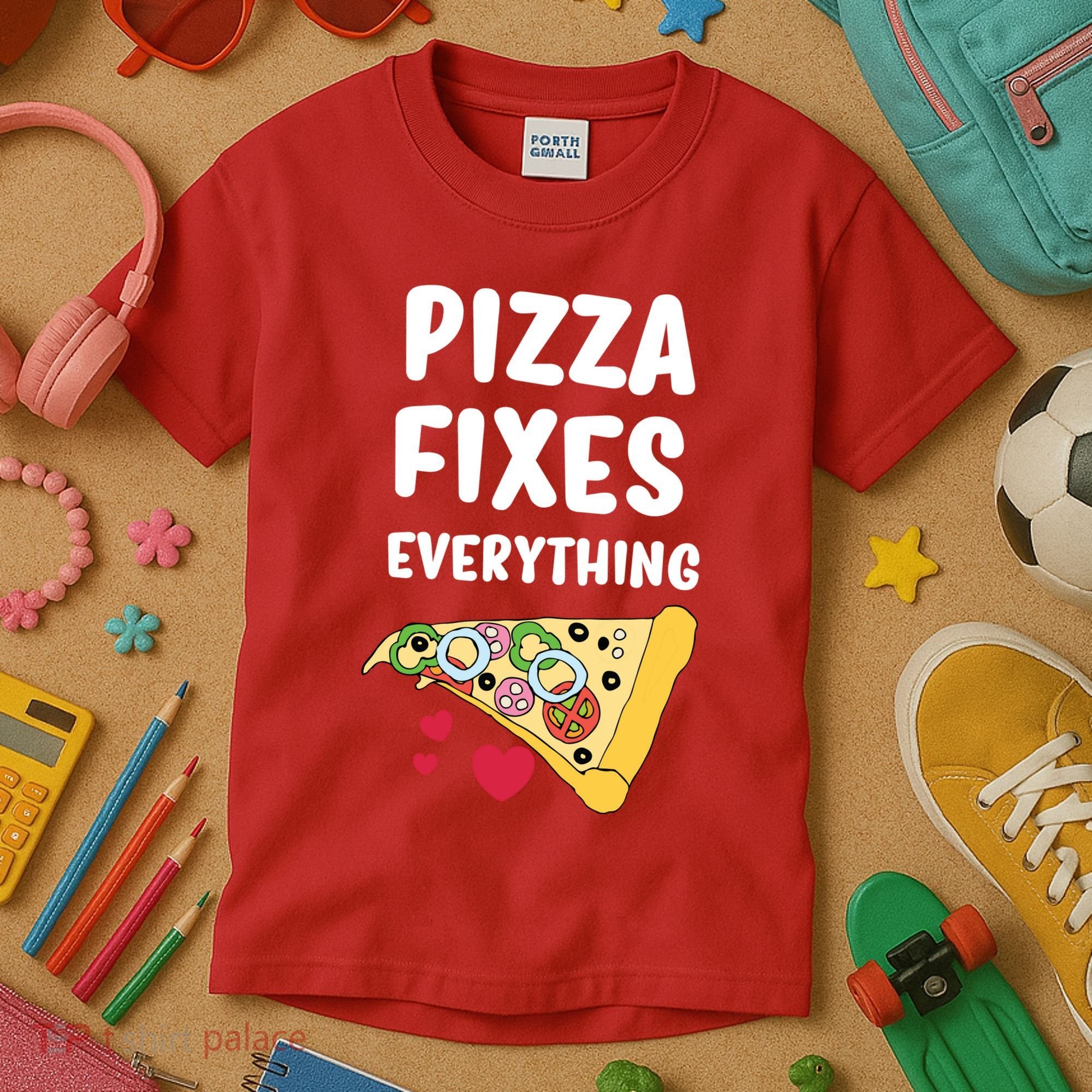 Pizza Fixes Everything Kids T-Shirt