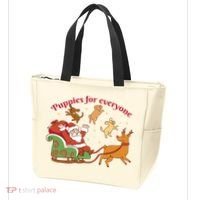 Puppies For Everyone Funny Santa Christmas Tote Bag thumb 3