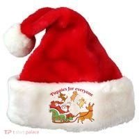 Puppies For Everyone Funny Santa Christmas Santa Hat thumb 0
