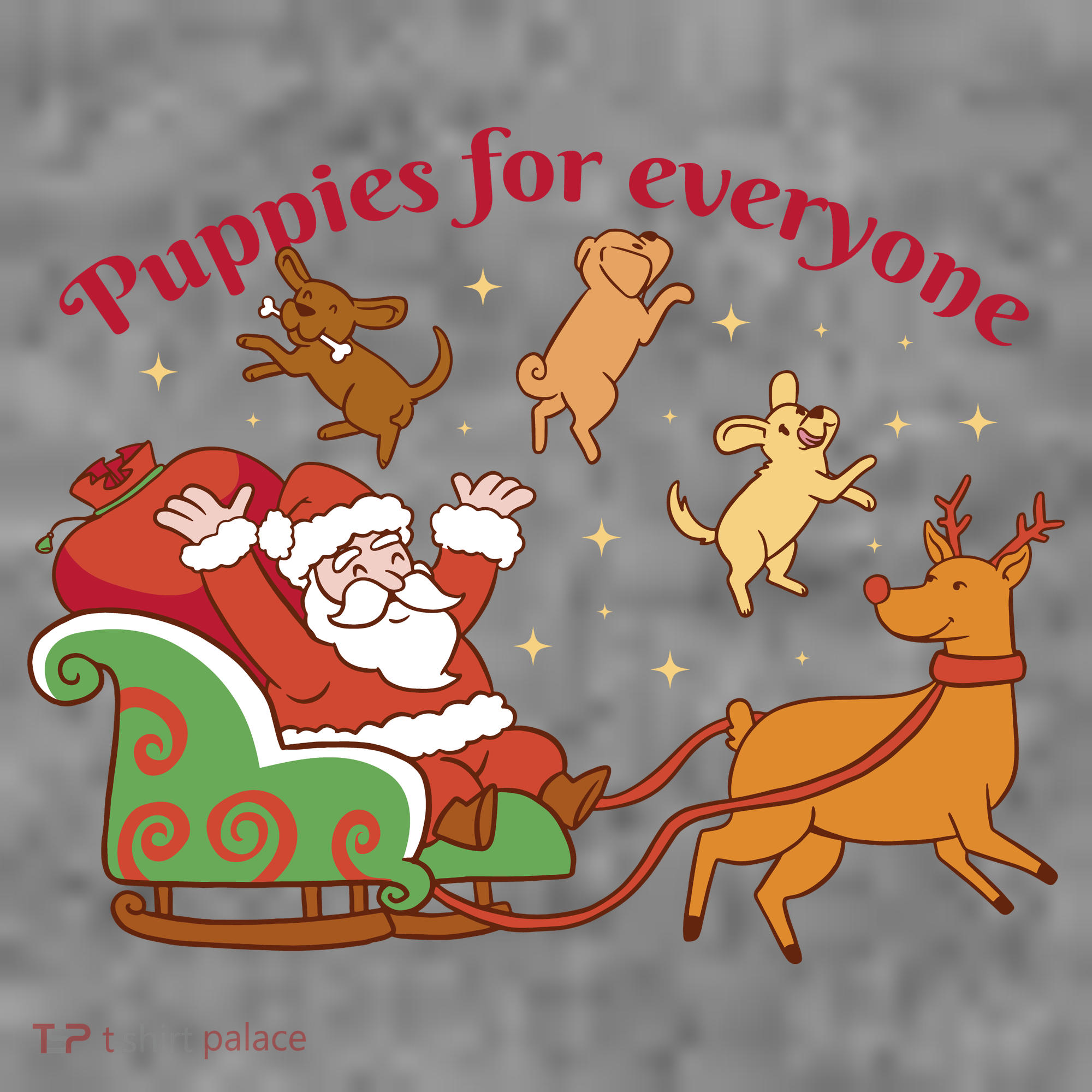 Puppies For Everyone Funny Santa Christmas Toddler Hoodie