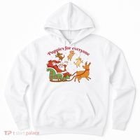 Puppies For Everyone Funny Santa Christmas Hoodie thumb 0