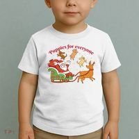 Puppies For Everyone Funny Santa Christmas Toddler T-Shirt thumb 2