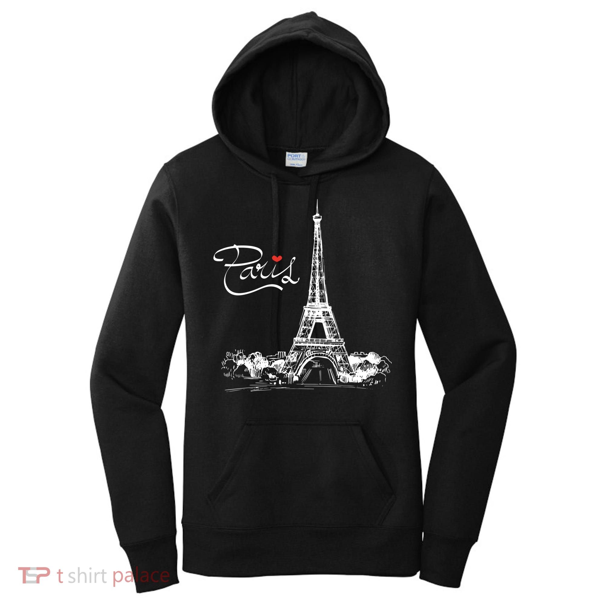 Paris France Eiffel Tower I Love Paris French Souvenir Gift Women's Hoodie