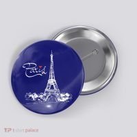 Paris France Eiffel Tower I Love Paris French Souvenir Gift Button thumb 0