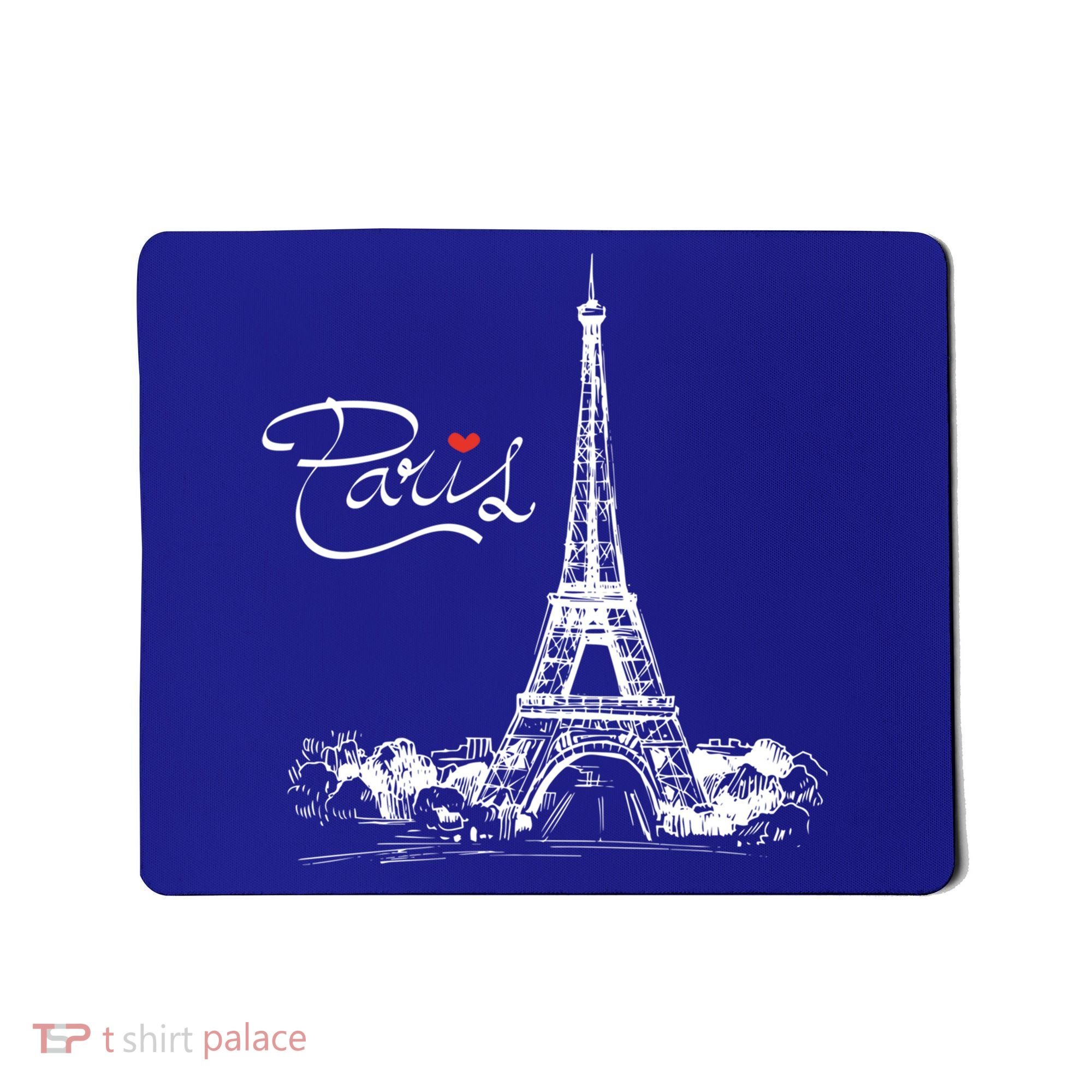 Paris France Eiffel Tower I Love Paris French Souvenir Gift Mousepad