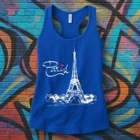 Paris France Eiffel Tower I Love Paris French Souvenir Gift Women's Tank Top thumb 3