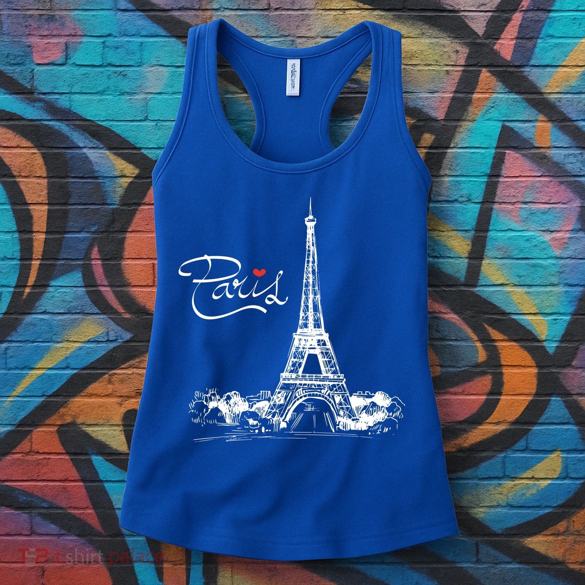 Paris France Eiffel Tower I Love Paris French Souvenir Gift Women's Tank Top