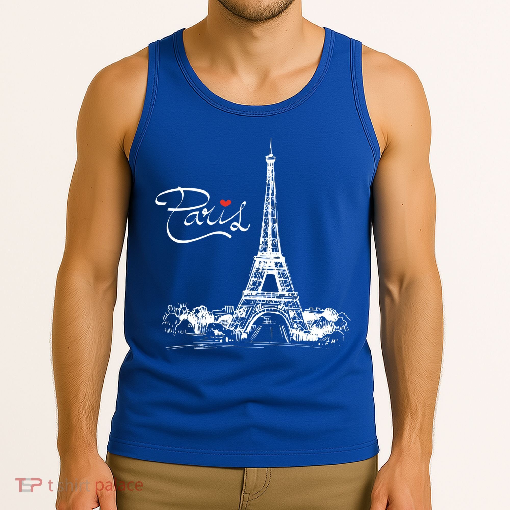 Paris France Eiffel Tower I Love Paris French Souvenir Gift Tank Top