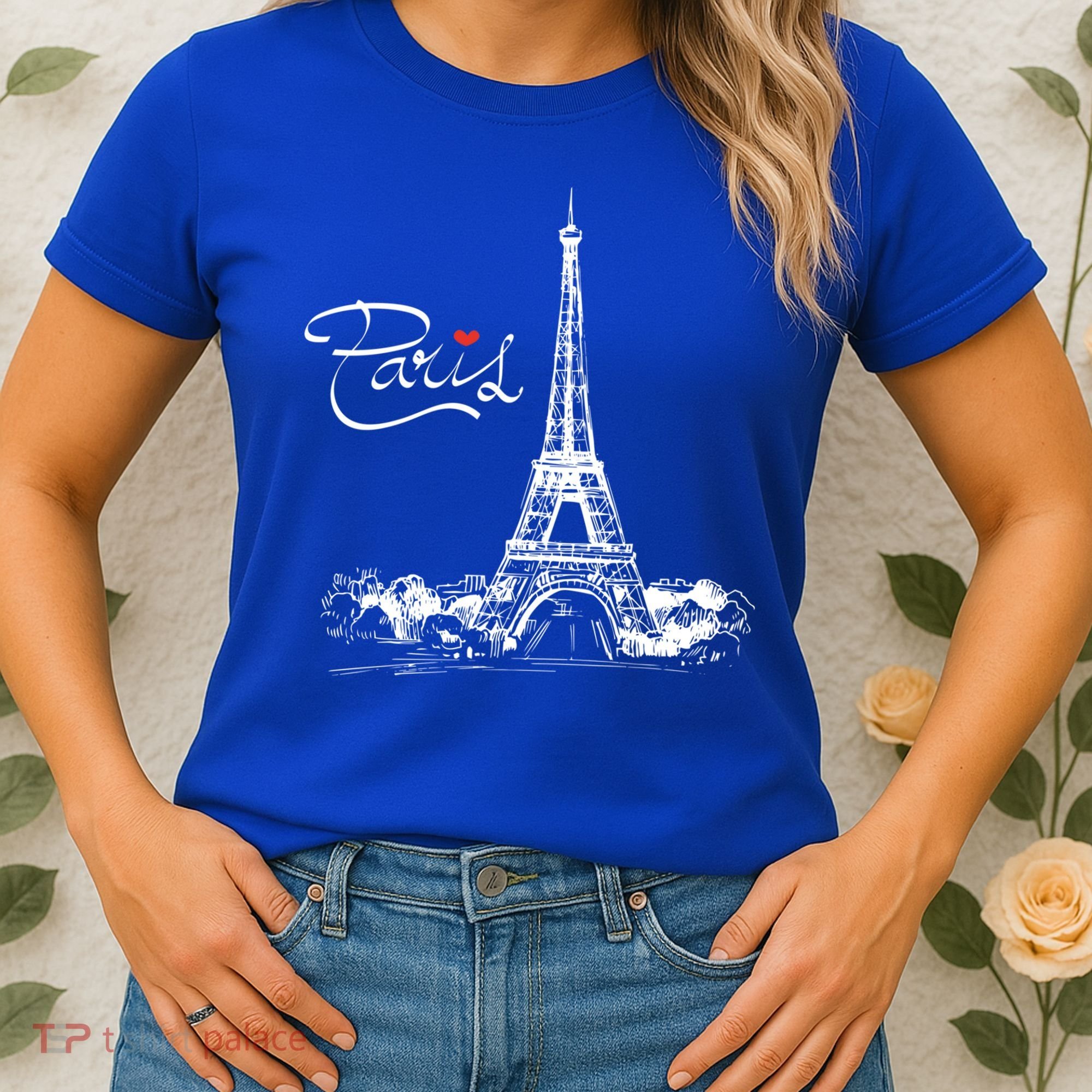 Paris France Eiffel Tower I Love Paris French Souvenir Gift Women's T-Shirt
