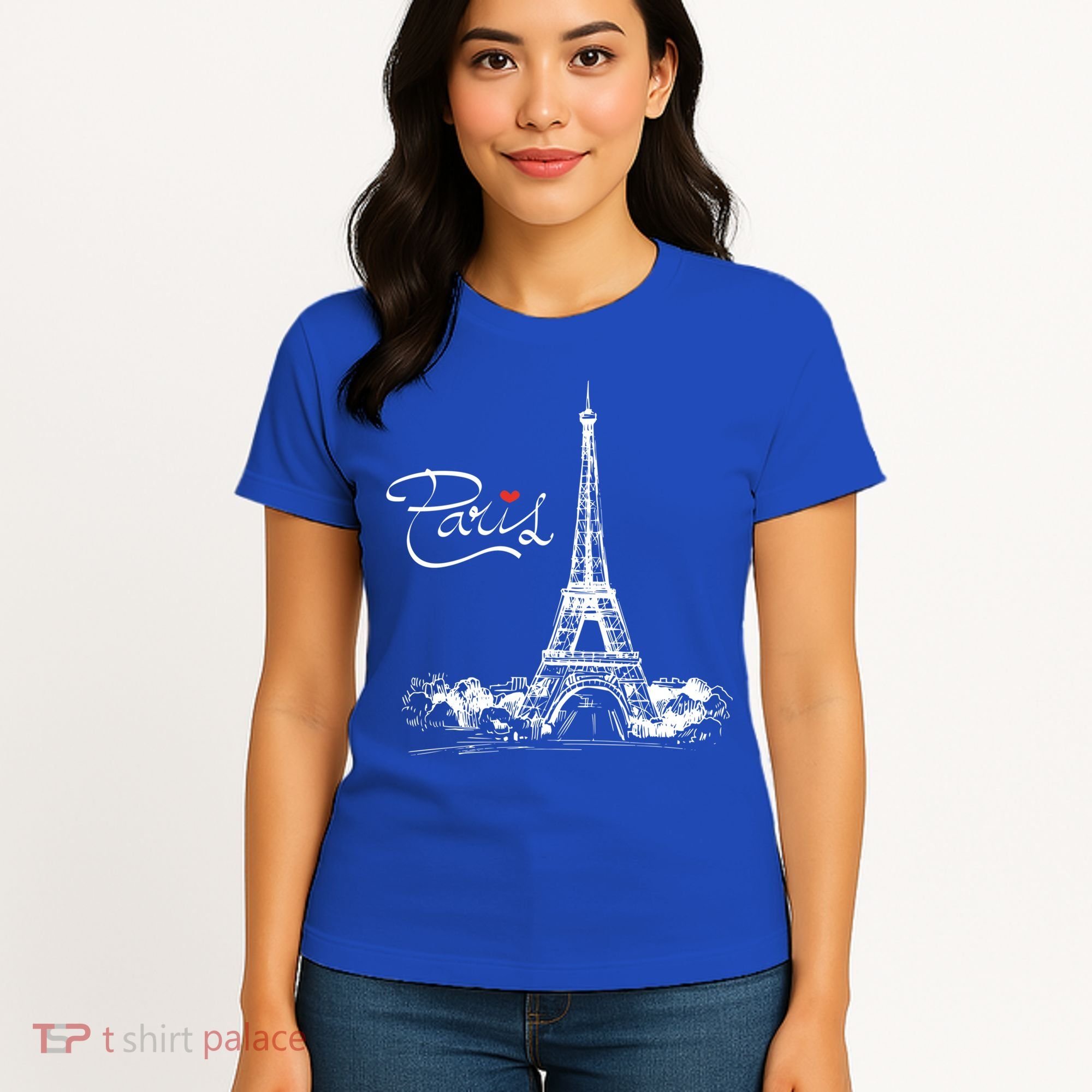 Paris France Eiffel Tower I Love Paris French Souvenir Gift Women's T-Shirt