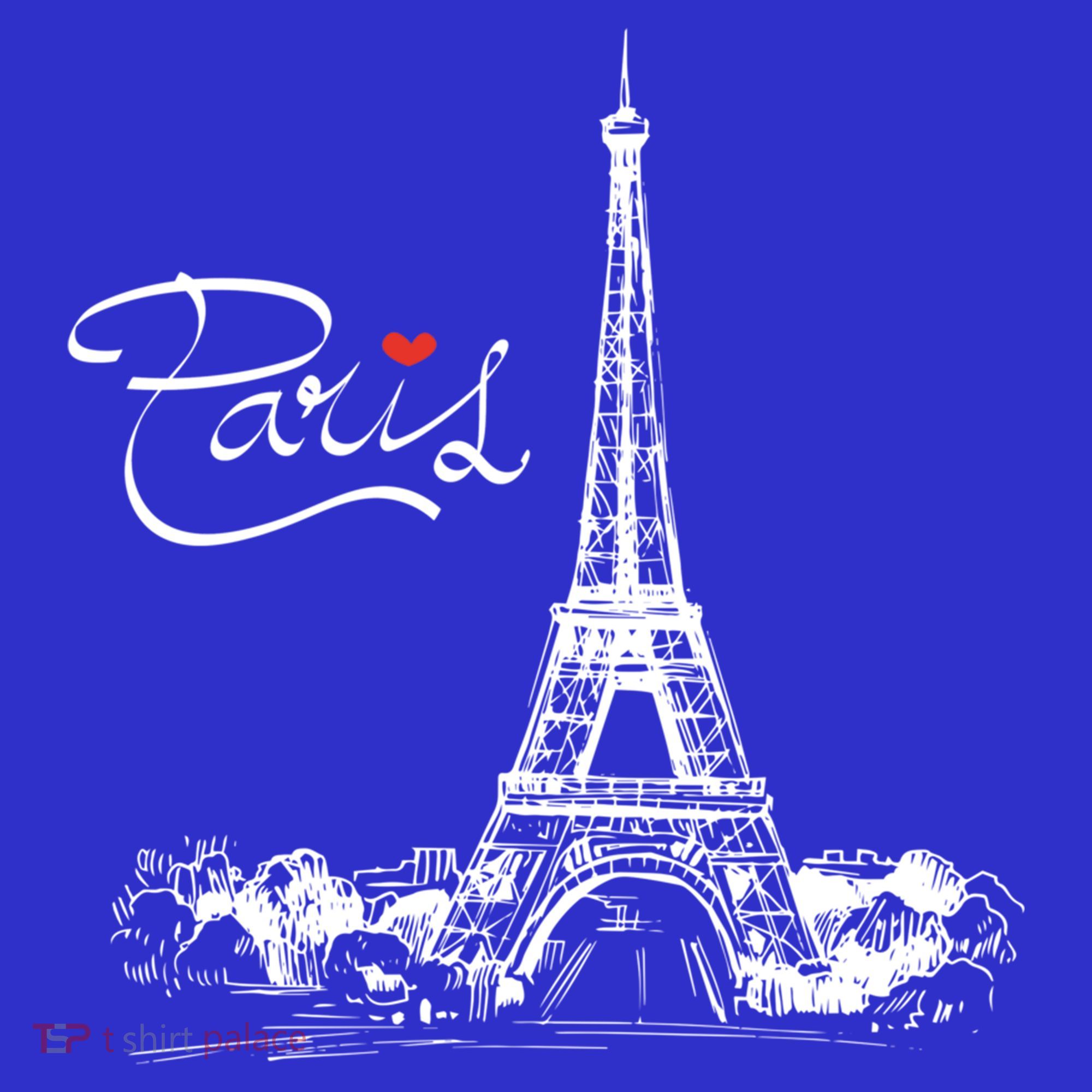 Paris France Eiffel Tower I Love Paris French Souvenir Gift Women's T-Shirt