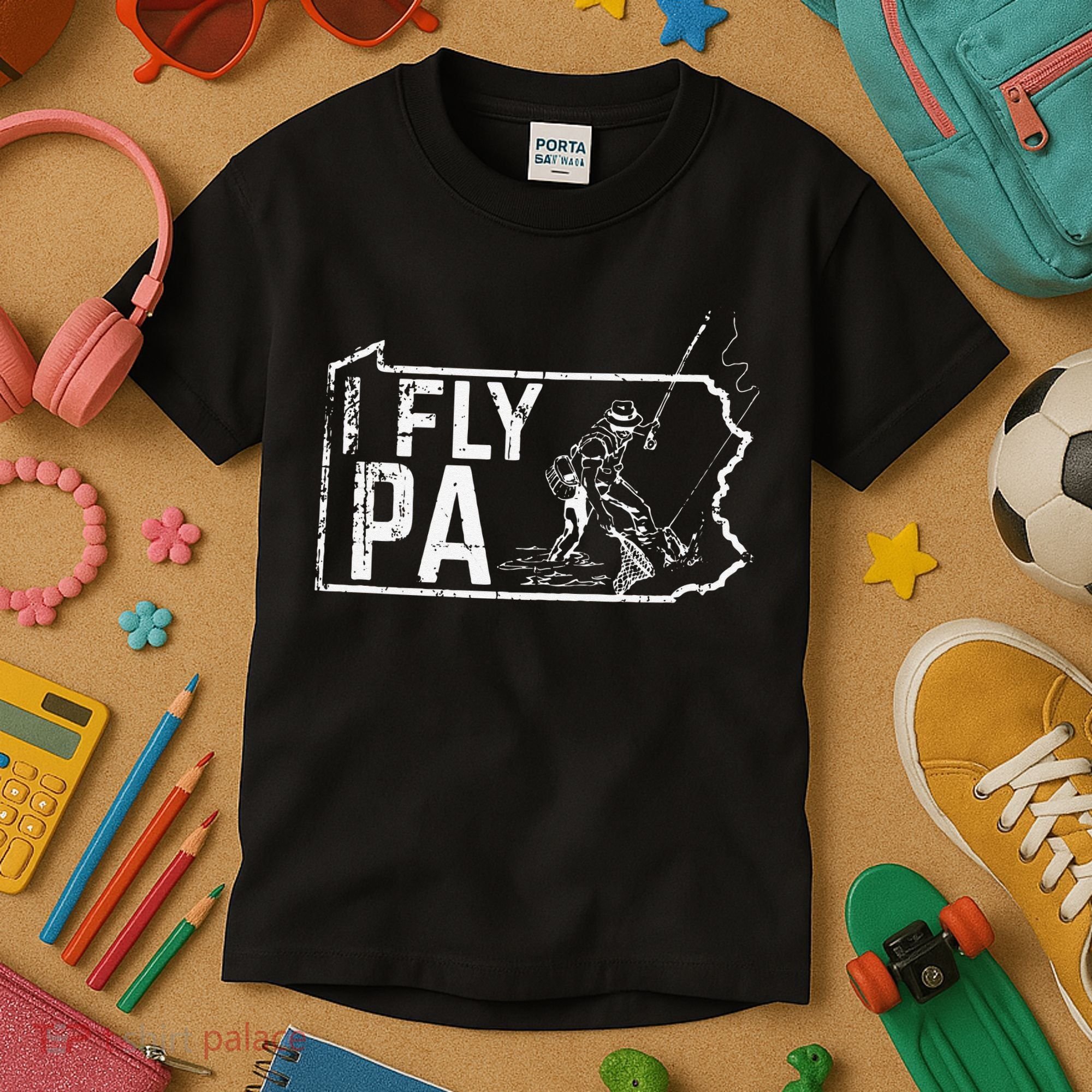 Pennsylvania Fly Fishing Fisherman Kids T-Shirt