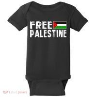 Palestine Flag Free Gaza Palestinian Proud Free Palestine Baby Bodysuit thumb 0