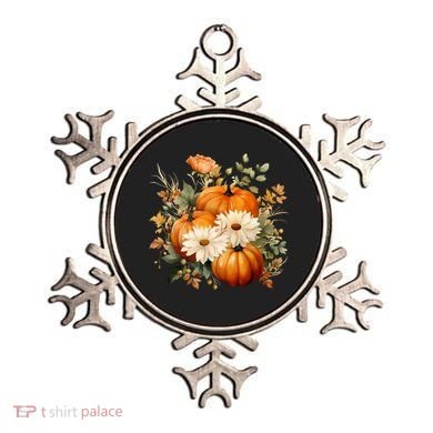 Pumpkin Fall Floral Festive Ornament
