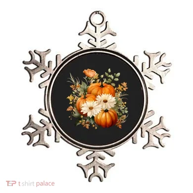 Pumpkin Fall Floral Festive Ornament