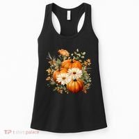 Pumpkin Fall Floral Festive Women's Tank Top thumb 0