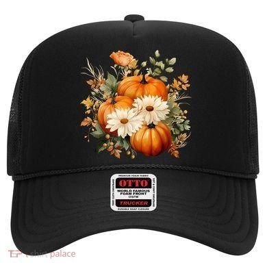 Pumpkin Fall Floral Festive Hat