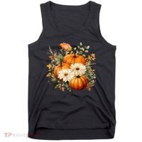 Pumpkin Fall Floral Festive Tank Top thumb 0