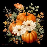 Pumpkin Fall Floral Festive Tank Top thumb 6