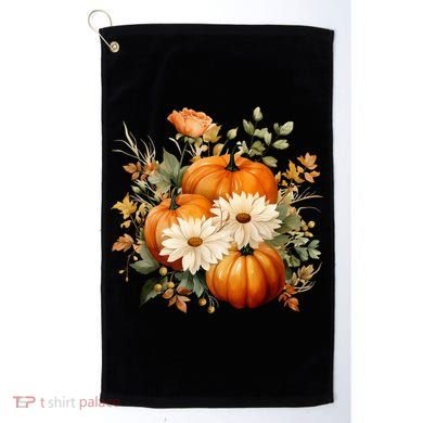 Pumpkin Fall Floral Festive Golf Towel